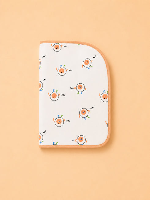 Orange Waterproof Baby Changing Sheet (49 × 69 cm)