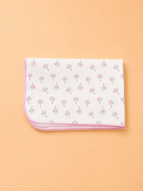 Pink Waterproof Baby Changing Sheet (49 × 69 cm)