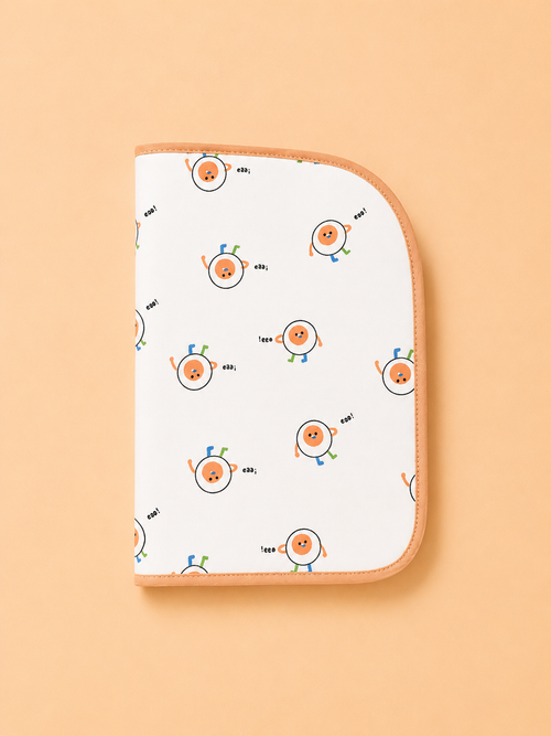 Orange Waterproof Baby Changing Sheet (69 × 96 cm)