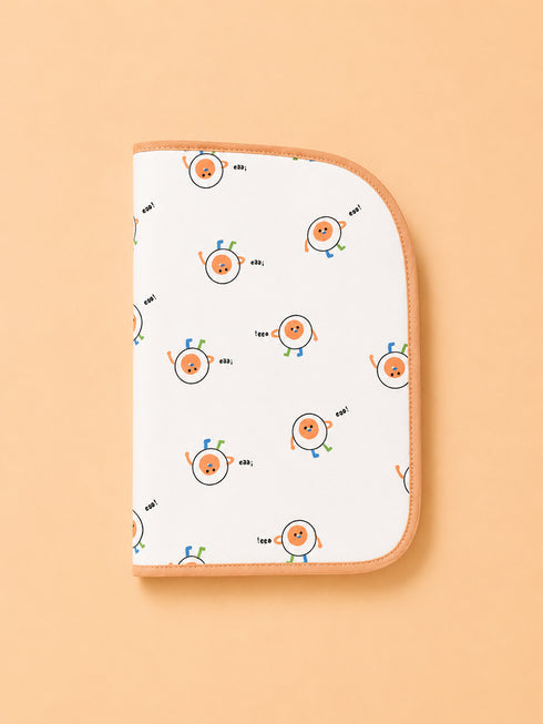 Orange Waterproof Baby Changing Sheet (69 × 96 cm)