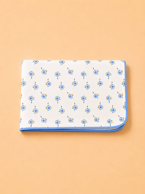 Blue Waterproof Baby Changing Sheet (69 × 96 cm)