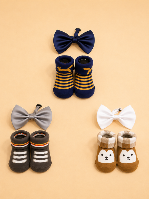 Baby 6-Pcs Headband & Sock Gift Set