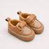 Brown Woven Texture Sneakers with Velcro Straps