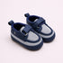Navy Woven Texture Sneakers with Velcro Straps