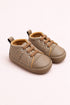 Sand & Brown Toddler Velcro Baby Sneakers