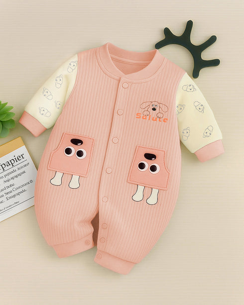 Salute Dog Flannel Fleece Sleepsuit (Pink)