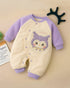 Coral Fleece Padded Sleepsuit(Purple)