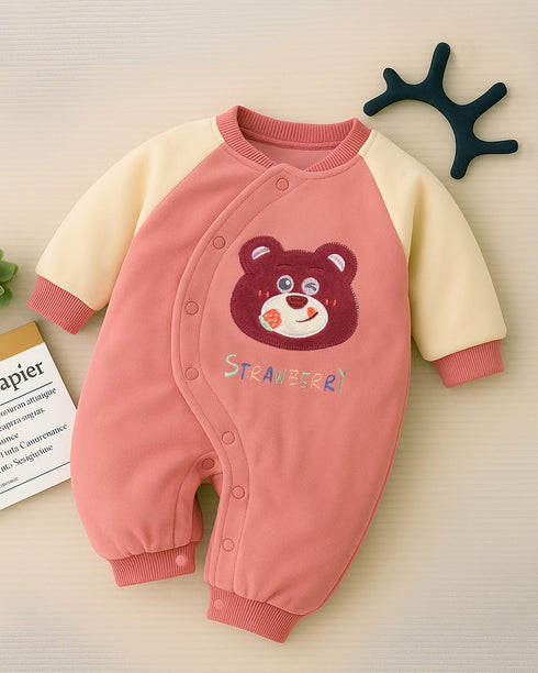 Coral Fleece Padded Sleepsuit (Pink)