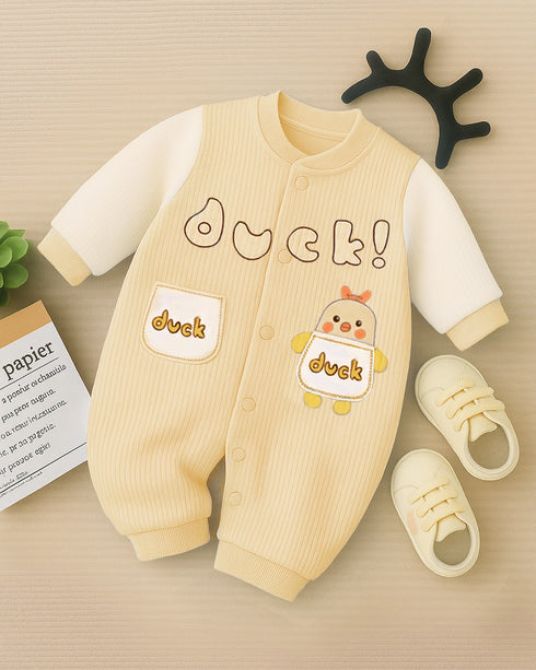 Duck Flannel Fleece Sleepsuit (Yellow)