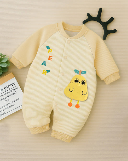 Pear Flannel Fleece Sleepsuit (Yellow)
