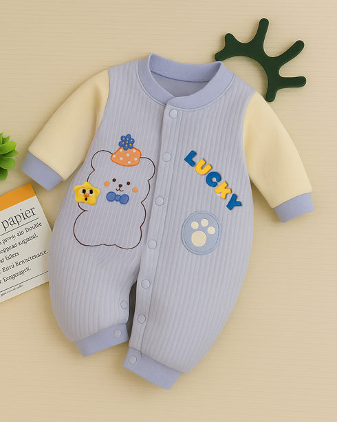 Lucky Bear Flannel Fleece Sleepsuit