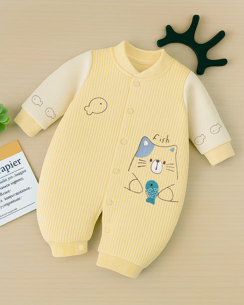 Fishy Cat Fleece Sleepsuit