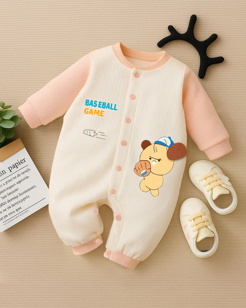 Baseball Game Flannel Fleece Sleepsuit