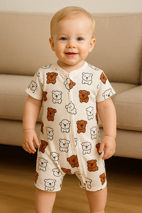 Cuddle Bears Zip-Up Romper