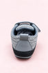 Grey Double-Strap Casual Sneakers