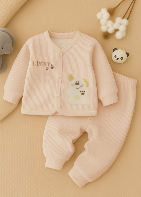 Pawfect Smile Flannel Fleece Tracksuit (Yellow)