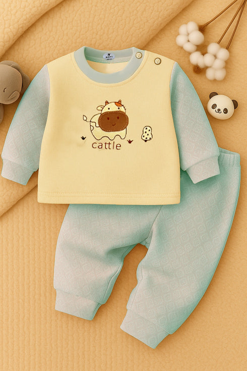 Daisy Moo Flannel Fleece Buttoned Tracksuit