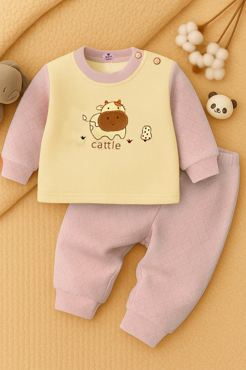 Berry Moo Flannel Fleece Tracksuit