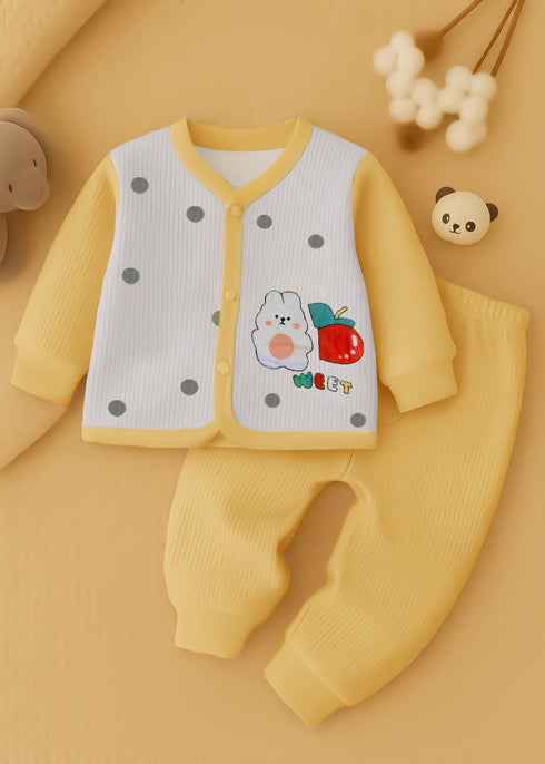 Sweet Bear & Apple Flannel Fleece Tracksuit
