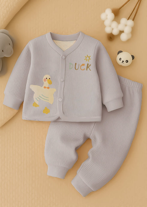 Duck Flannel Fleece Blue Tracksuit