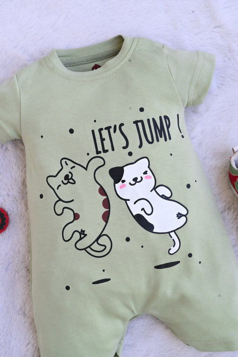 Let’s Jump Buttoned Romper