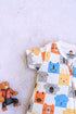 Bunny & Bear Patterned Zip-Up Romper
