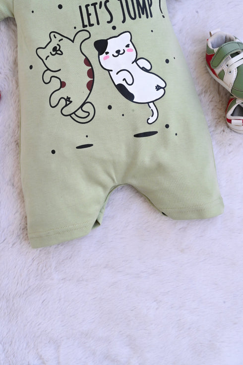 Let’s Jump Buttoned Romper