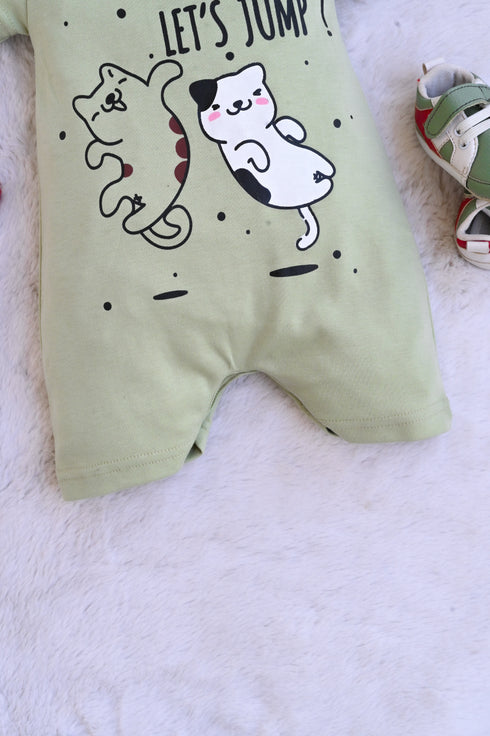 Let’s Jump Buttoned Romper