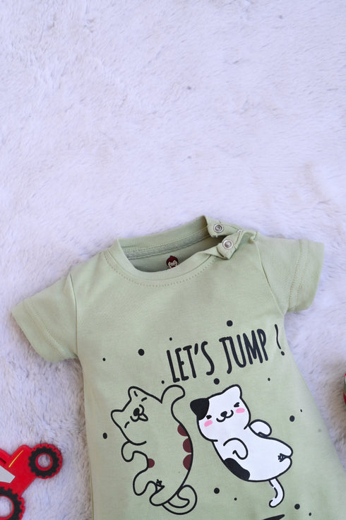 Let’s Jump Buttoned Romper