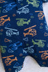 Navy Helicopter Buttoned-Up Romper