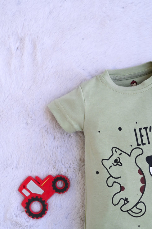 Let’s Jump Buttoned Romper