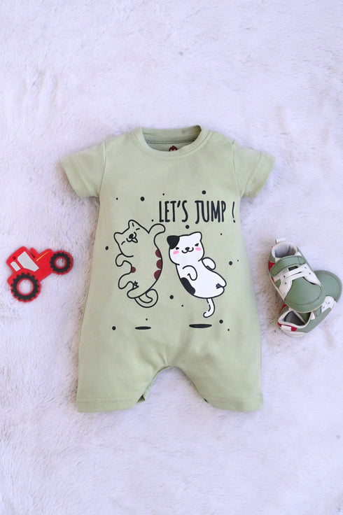 Let’s Jump Buttoned Romper