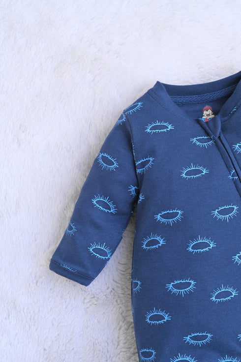 Eye Pattered Footed Interlock Footed Sleepsuit