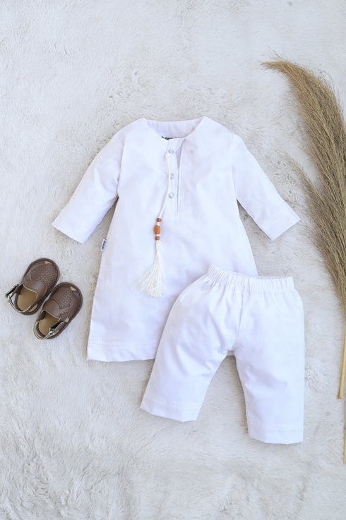 White Yemeni Thobe Set