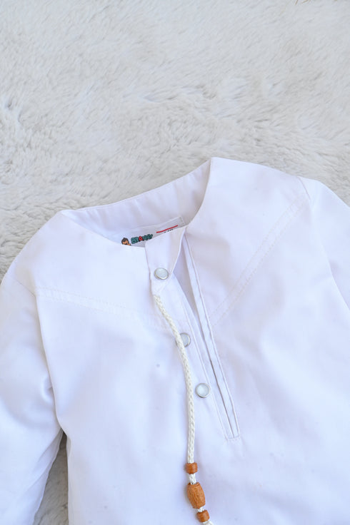 White Yemeni Thobe Set