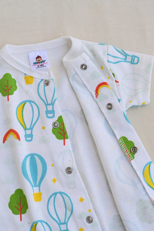 Sky Adventure Button Down Romper