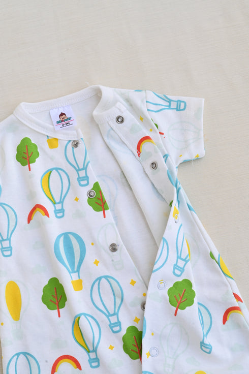 Sky Adventure Button Down Romper