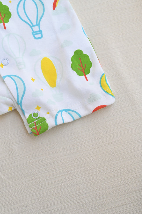 Sky Adventure Button Down Romper