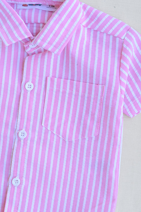 Blush Stripe Button-Down Shirt