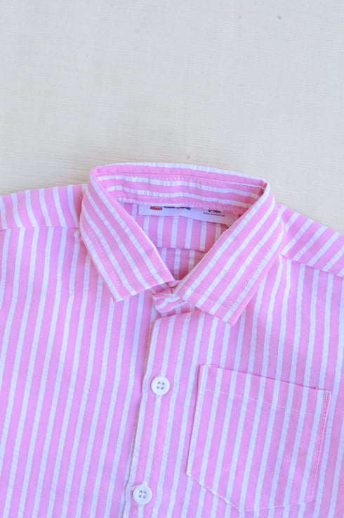 Blush Stripe Button-Down Shirt