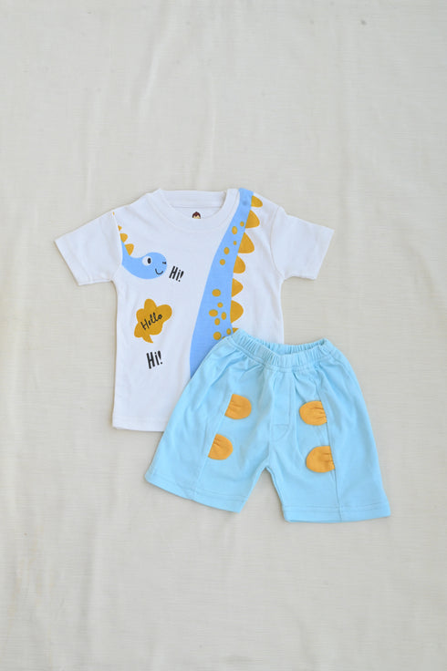 Hello Dino Interlock Short Set