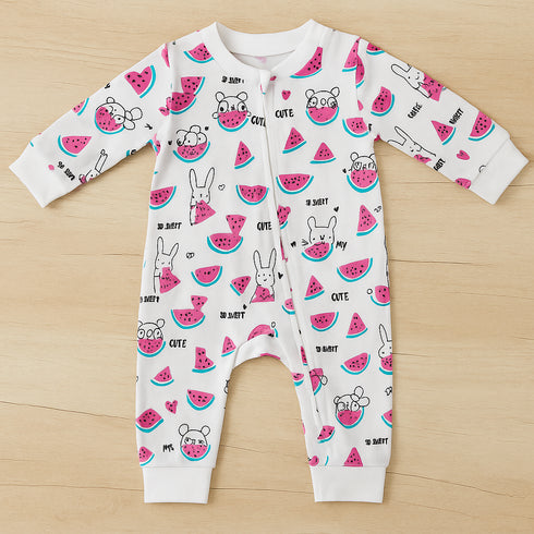 Bunny Bites Interlock Sleepsuit