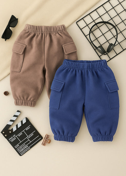 2-Pack Cargo Fleece Pajama (Navy & Brown)