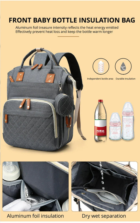 USB Waterproof Maternity Diaper Backpack