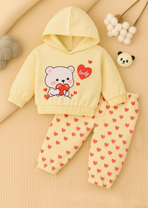 Cuddly Bear Fleece Hooded Set