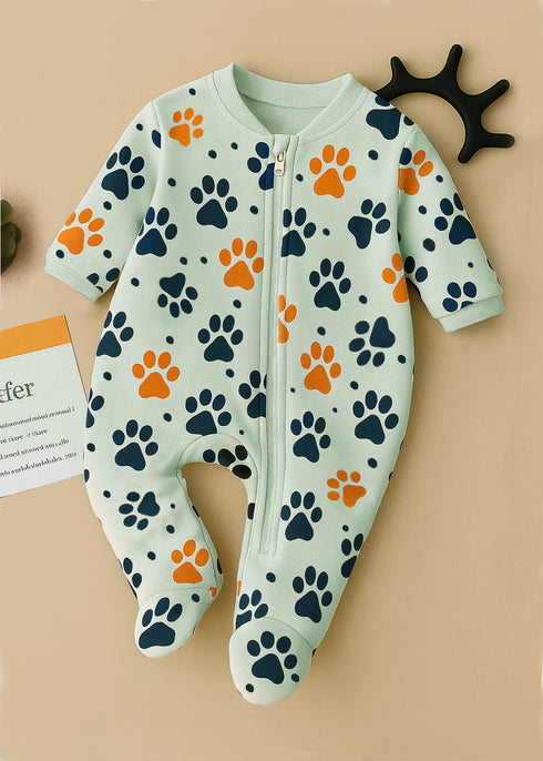 Paw Parade Interlock Footed Sleepsuit