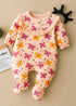Butterfly Garden Frill Buttoned Interlock Sleepsuit