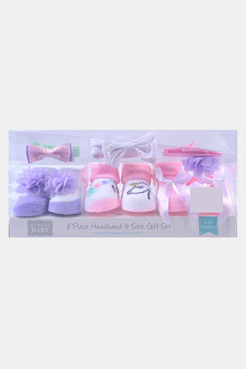 Baby 6-Piece Headband & Sock Gift Set