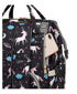 Baby Diaper Bag (Waterproof) Unicorn Black - Sunshine