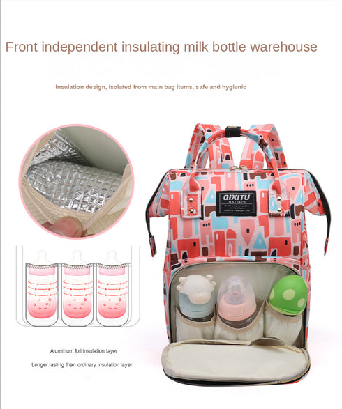Waterproof Double Shoulder Mommy Bag